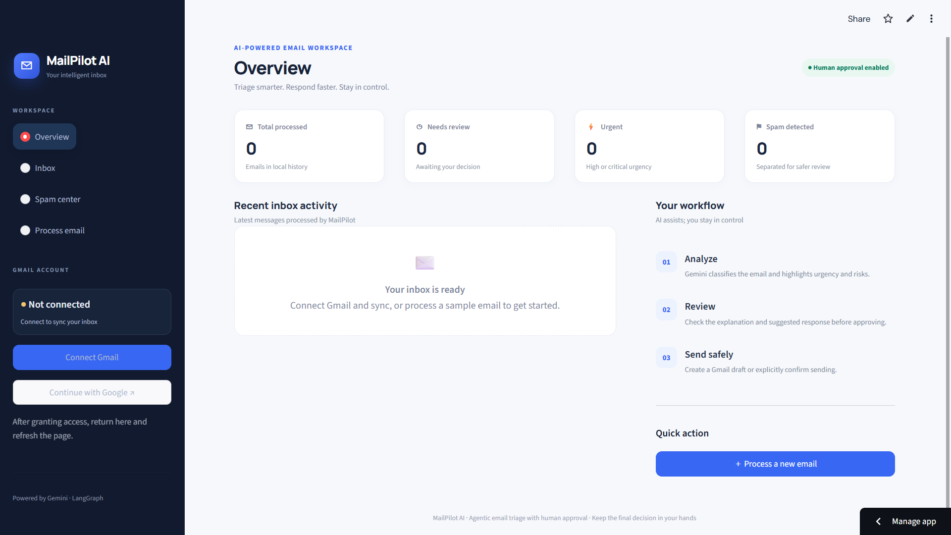 MailPilot AI project screenshot