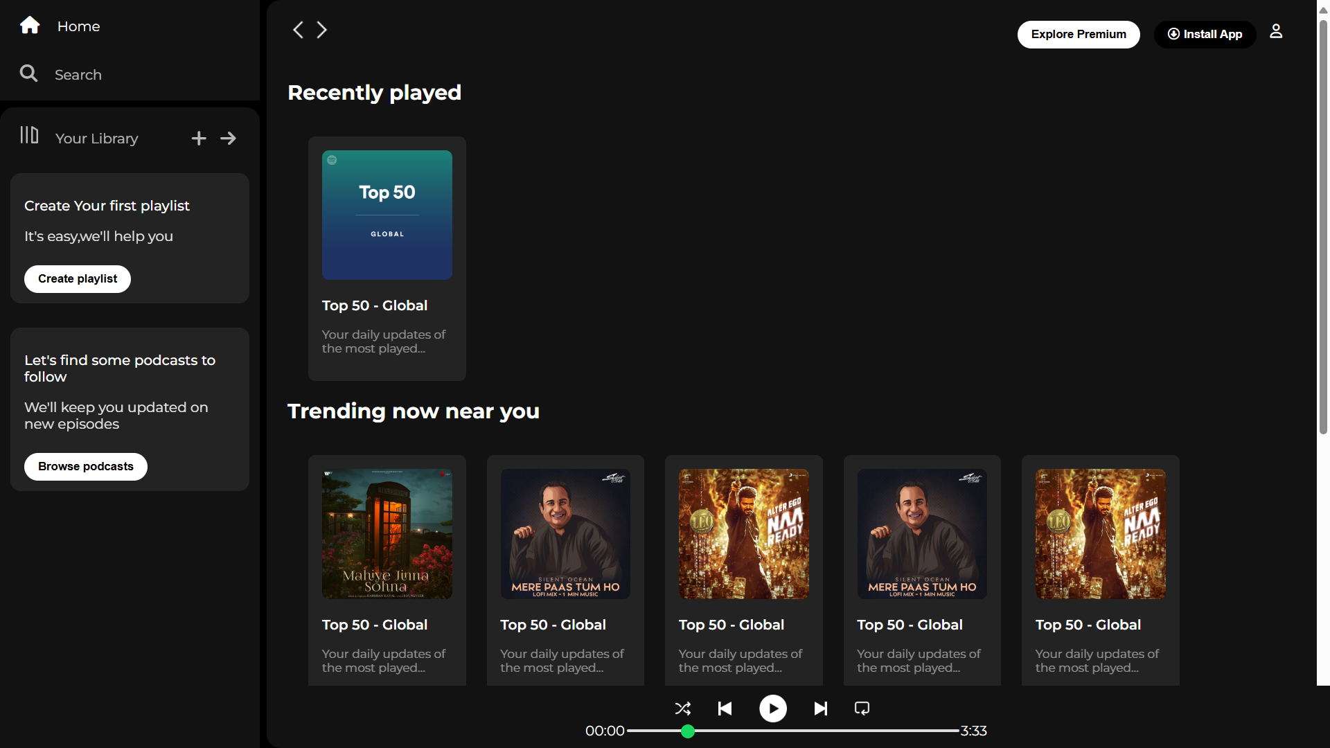 Spotify clone