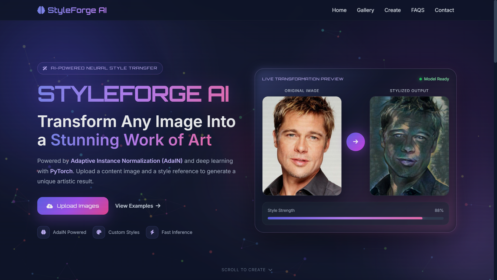StyleForge AI project screenshot