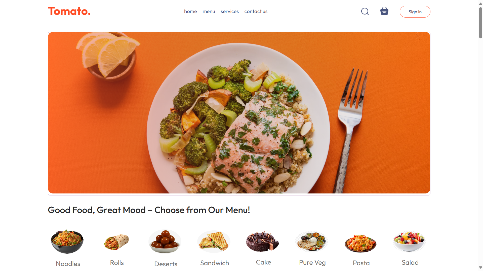 Tomato food delivery app
